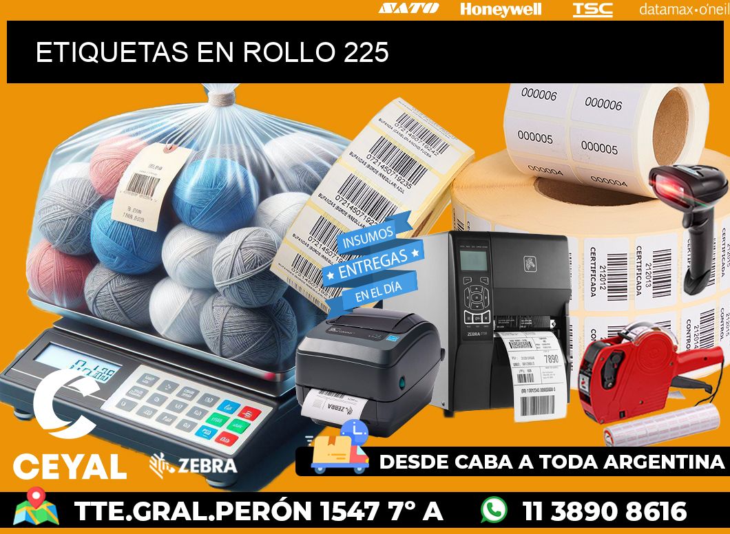 ETIQUETAS EN ROLLO 225