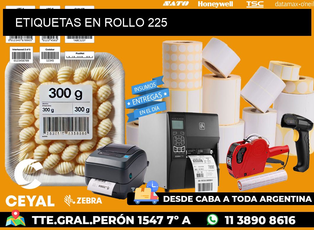 ETIQUETAS EN ROLLO 225