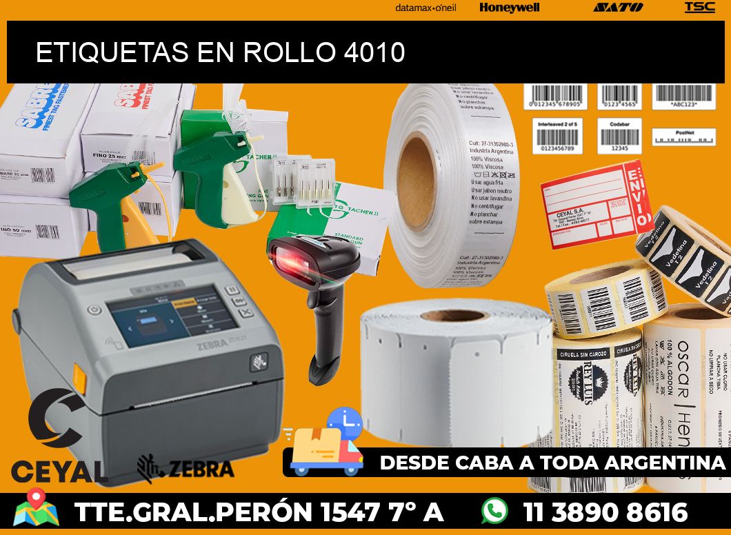 ETIQUETAS EN ROLLO 4010
