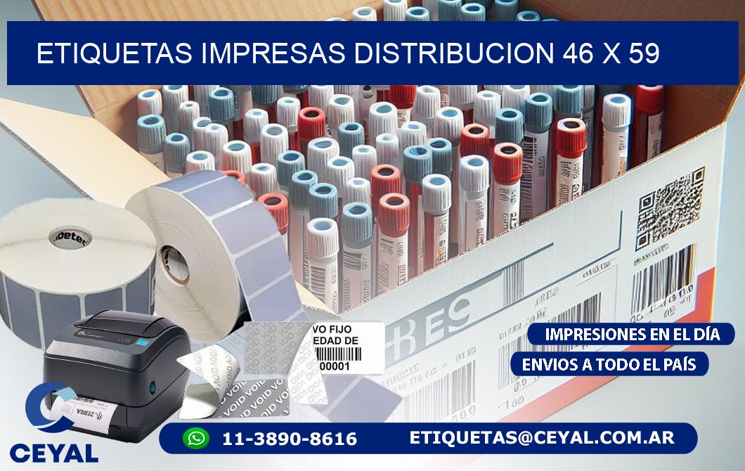 ETIQUETAS IMPRESAS DISTRIBUCION 46 x 59