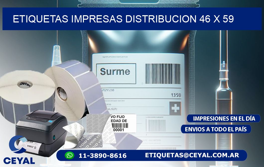 ETIQUETAS IMPRESAS DISTRIBUCION 46 x 59