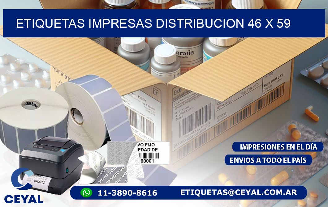 ETIQUETAS IMPRESAS DISTRIBUCION 46 x 59