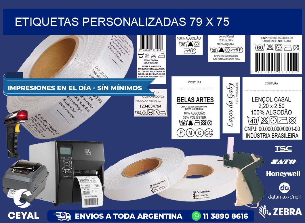 ETIQUETAS PERSONALIZADAS 79 x 75