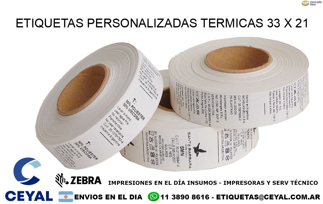 ETIQUETAS PERSONALIZADAS TERMICAS 33 x 21