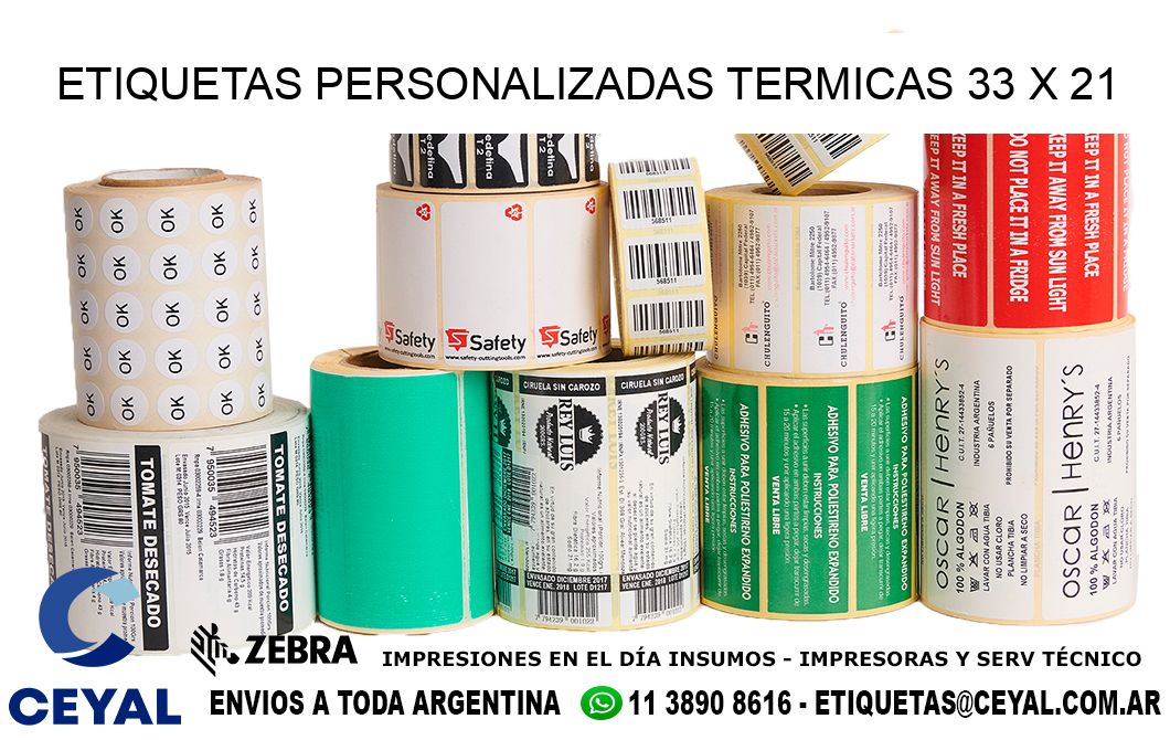 ETIQUETAS PERSONALIZADAS TERMICAS 33 x 21
