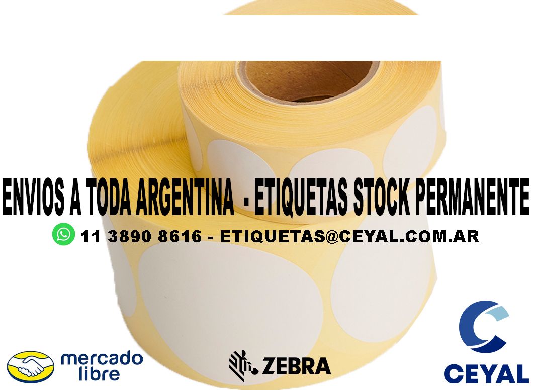 ETIQUETAS PERSONALIZADAS TERMICAS 62 x 25