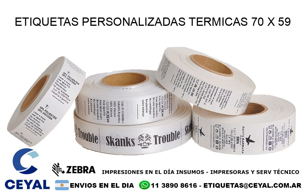 ETIQUETAS PERSONALIZADAS TERMICAS 70 x 59