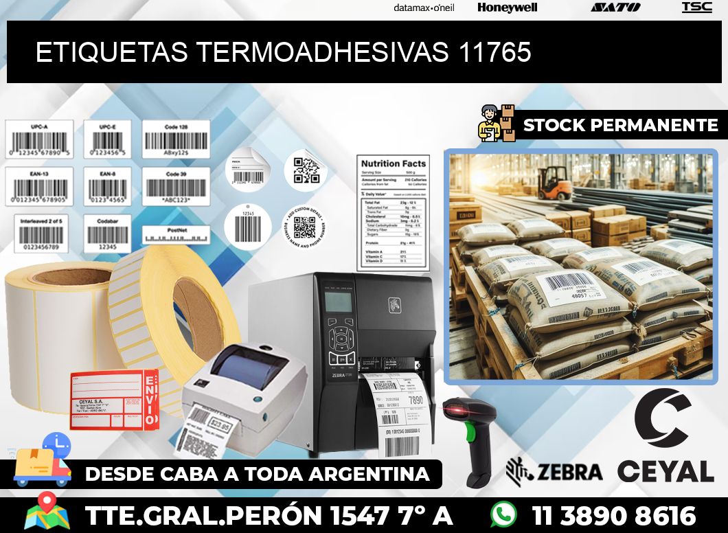 ETIQUETAS TERMOADHESIVAS 11765