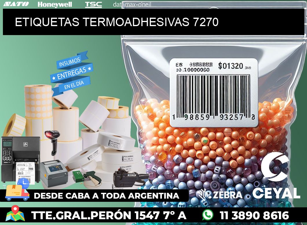 ETIQUETAS TERMOADHESIVAS 7270