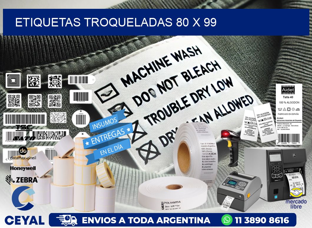 ETIQUETAS TROQUELADAS 80 x 99