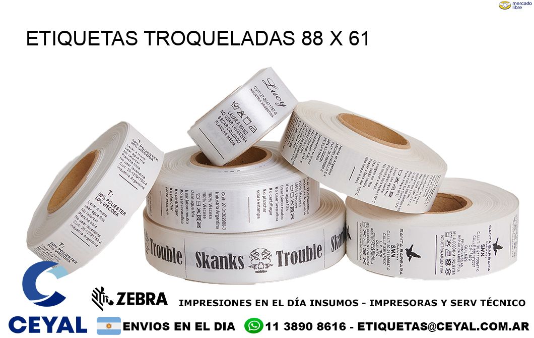 ETIQUETAS TROQUELADAS 88 x 61