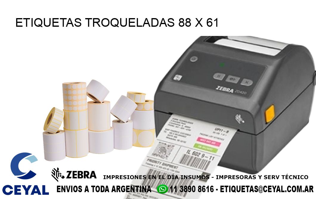 ETIQUETAS TROQUELADAS 88 x 61