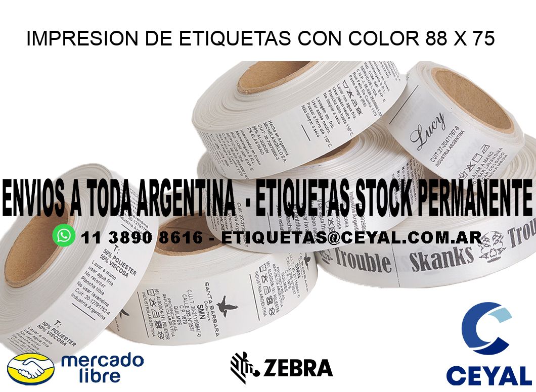 IMPRESION DE ETIQUETAS CON COLOR 88 x 75