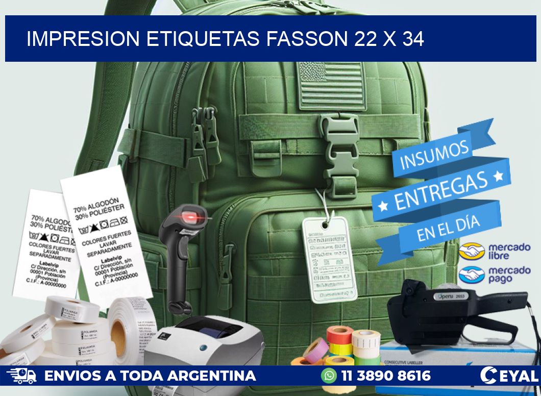 IMPRESION ETIQUETAS FASSON 22 x 34