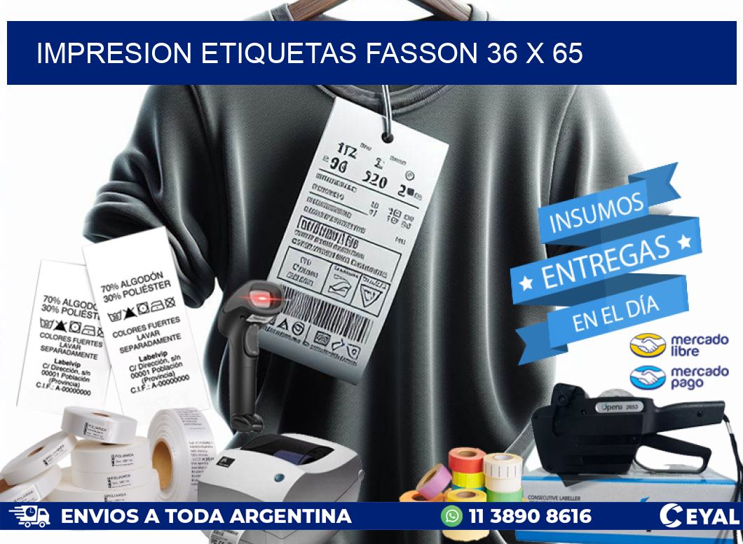 IMPRESION ETIQUETAS FASSON 36 x 65