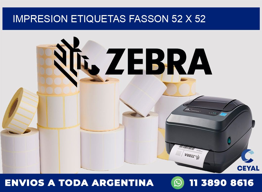 IMPRESION ETIQUETAS FASSON 52 x 52