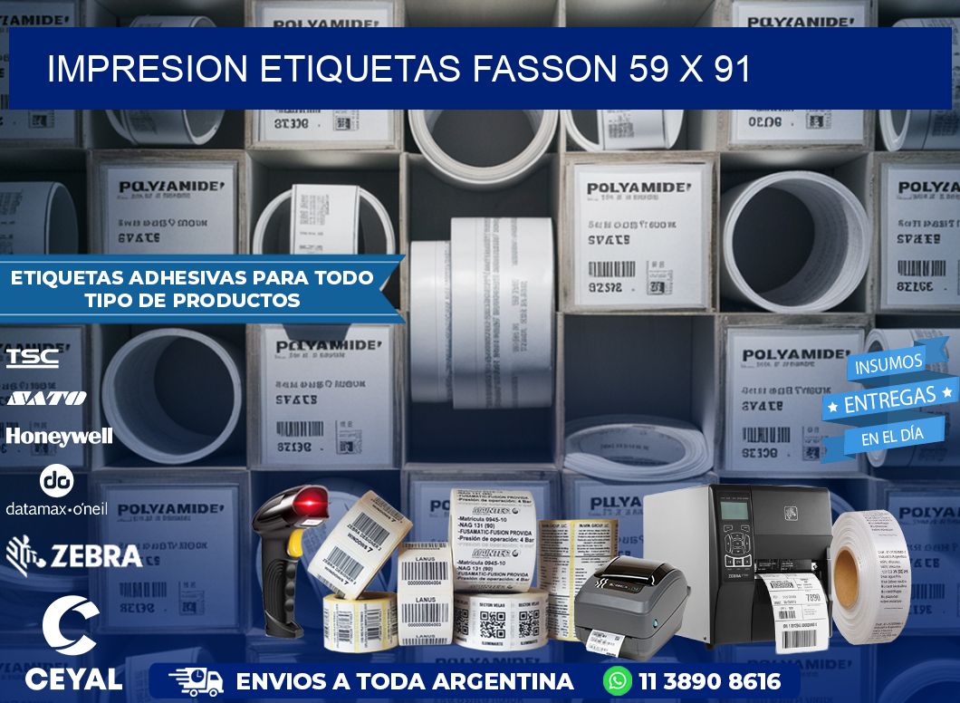 IMPRESION ETIQUETAS FASSON 59 x 91