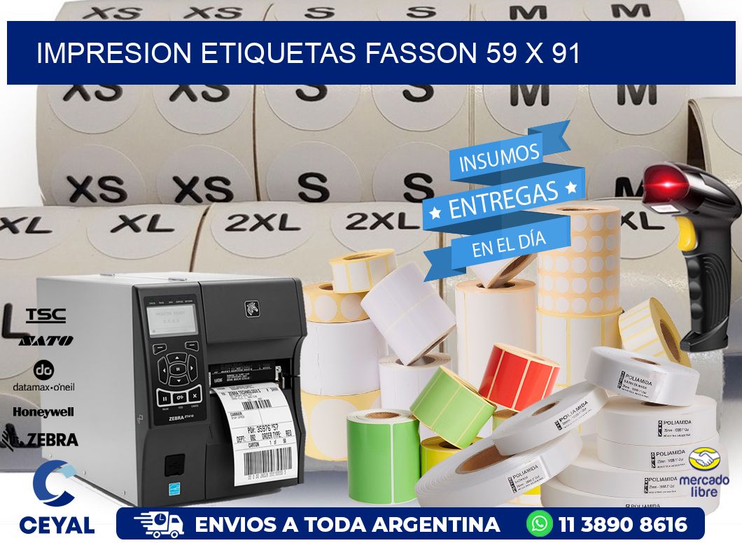 IMPRESION ETIQUETAS FASSON 59 x 91