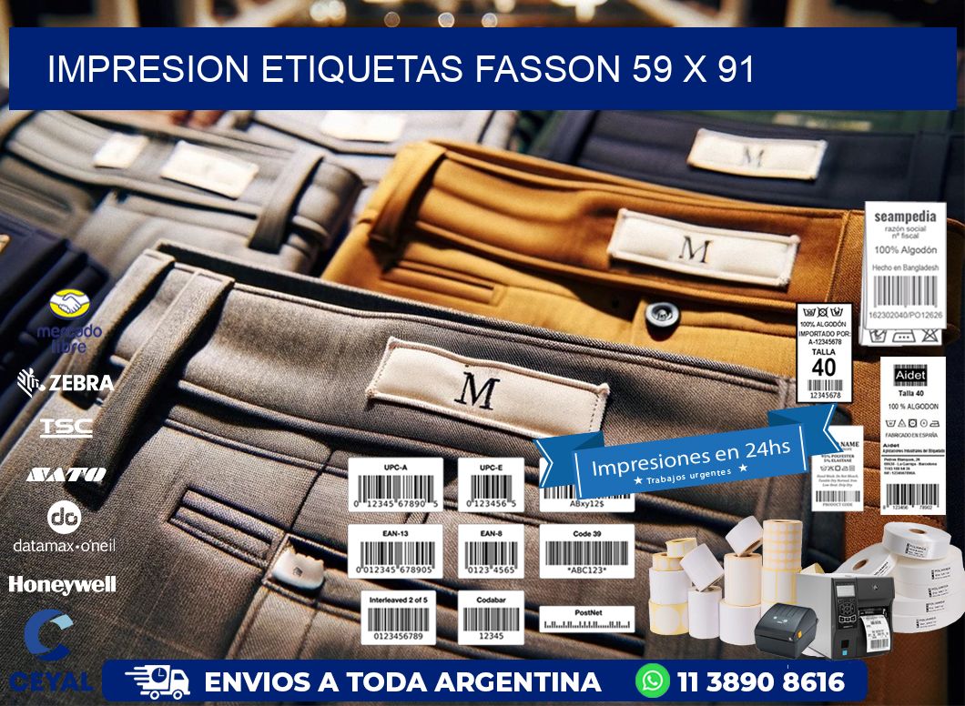 IMPRESION ETIQUETAS FASSON 59 x 91