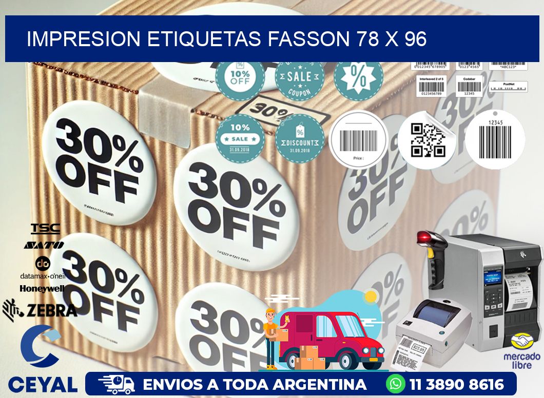 IMPRESION ETIQUETAS FASSON 78 x 96