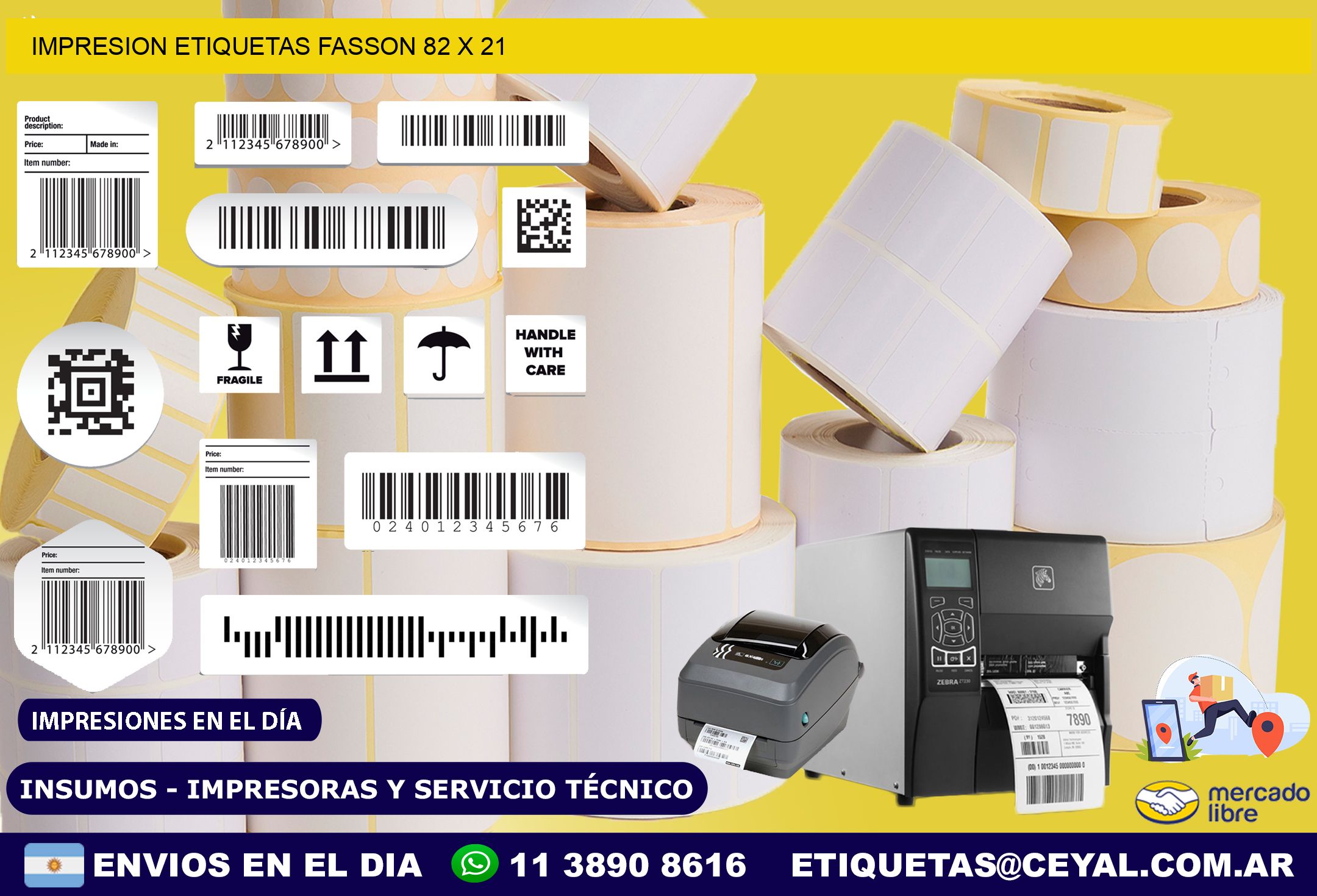 IMPRESION ETIQUETAS FASSON 82 x 21