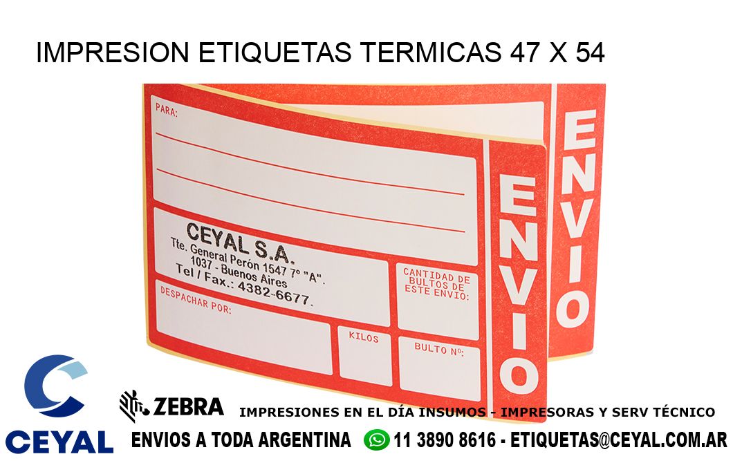 IMPRESION ETIQUETAS TERMICAS 47 x 54