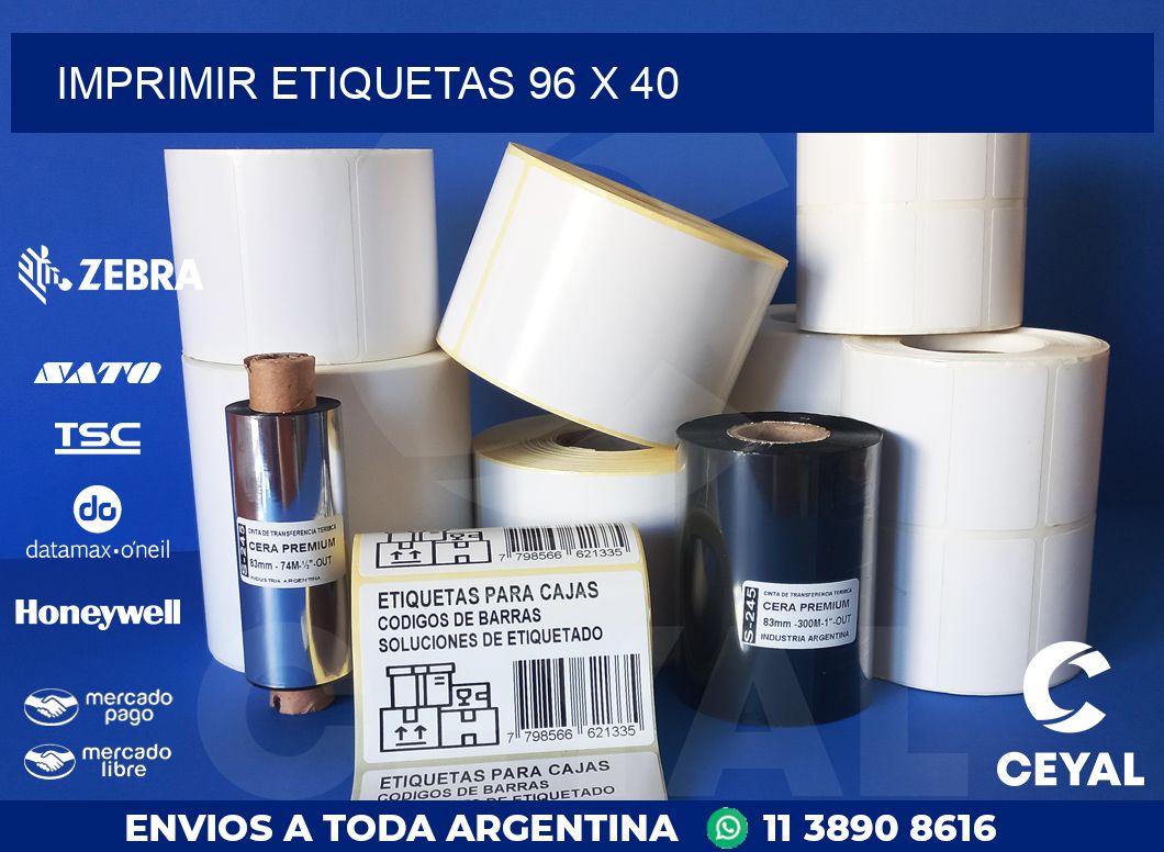 IMPRIMIR ETIQUETAS 96 x 40