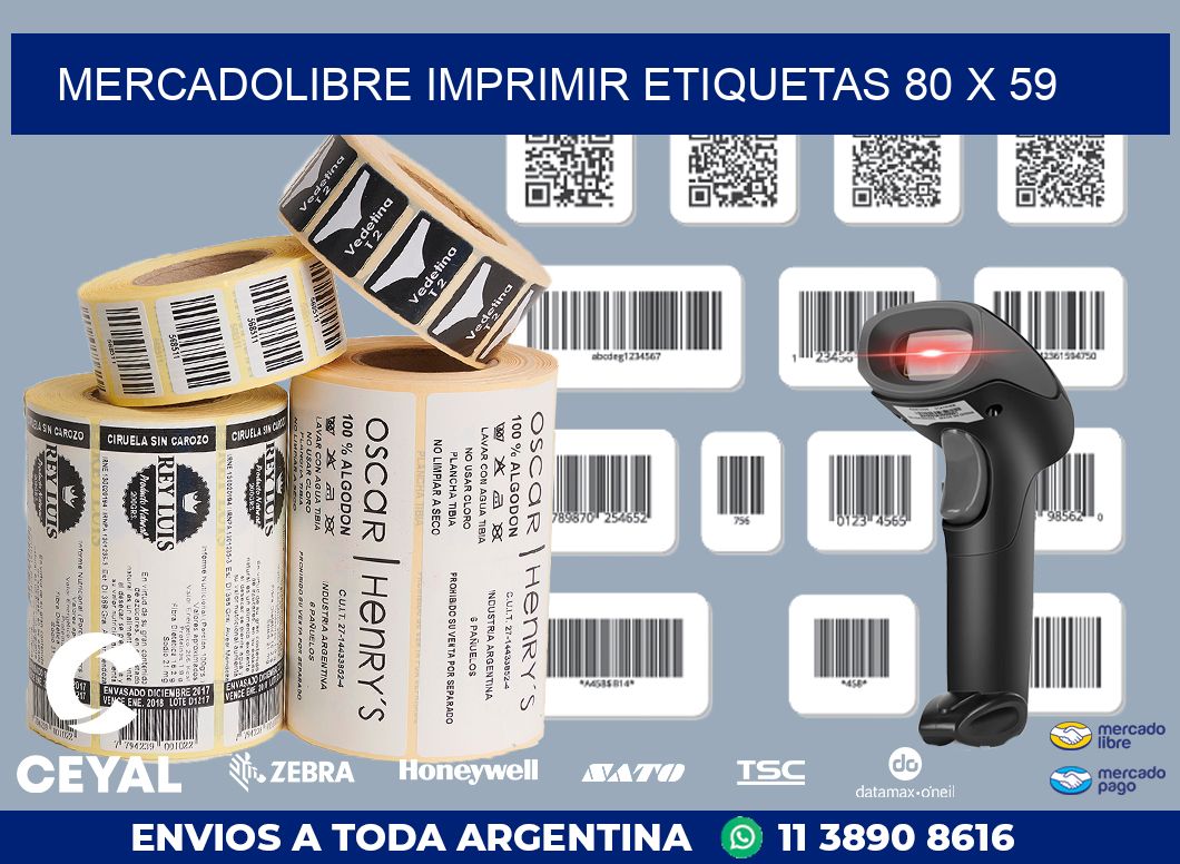 MERCADOLIBRE IMPRIMIR ETIQUETAS 80 x 59