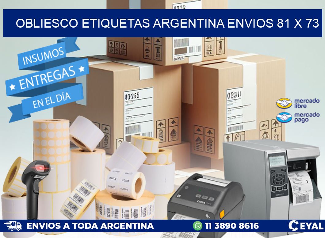 OBLIESCO ETIQUETAS ARGENTINA ENVIOS 81 x 73