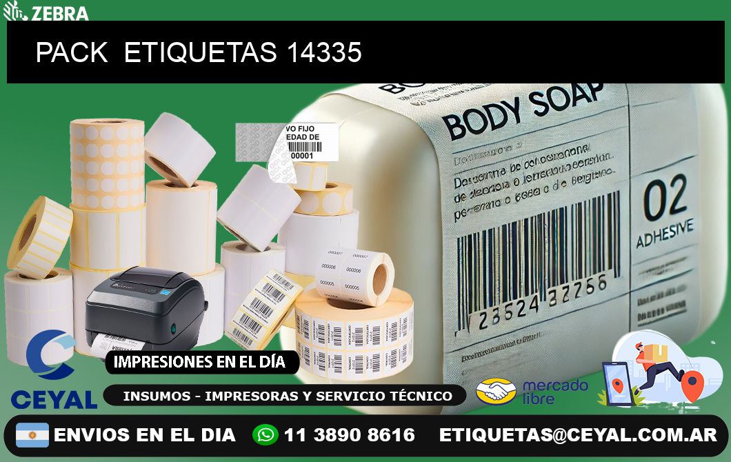 PACK  ETIQUETAS 14335