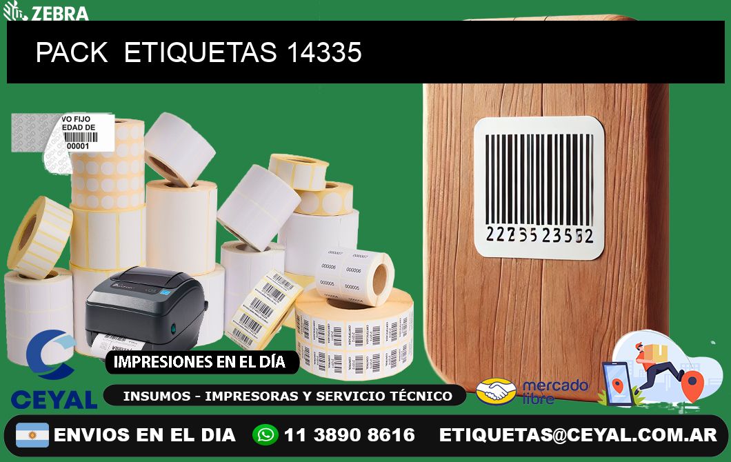 PACK  ETIQUETAS 14335