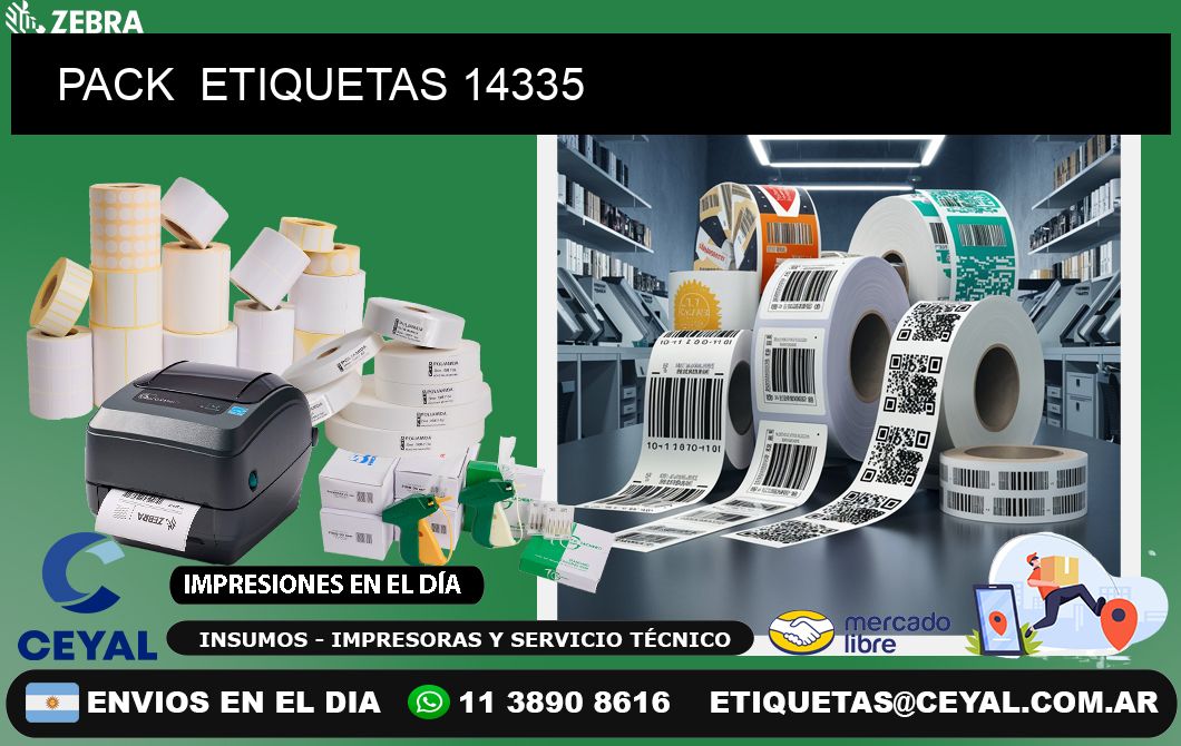 PACK  ETIQUETAS 14335