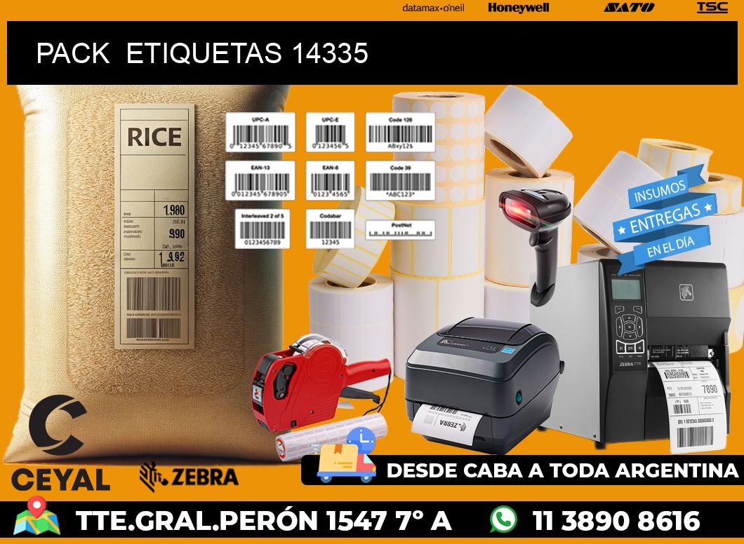 PACK  ETIQUETAS 14335