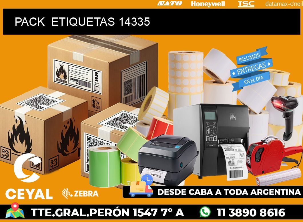 PACK  ETIQUETAS 14335