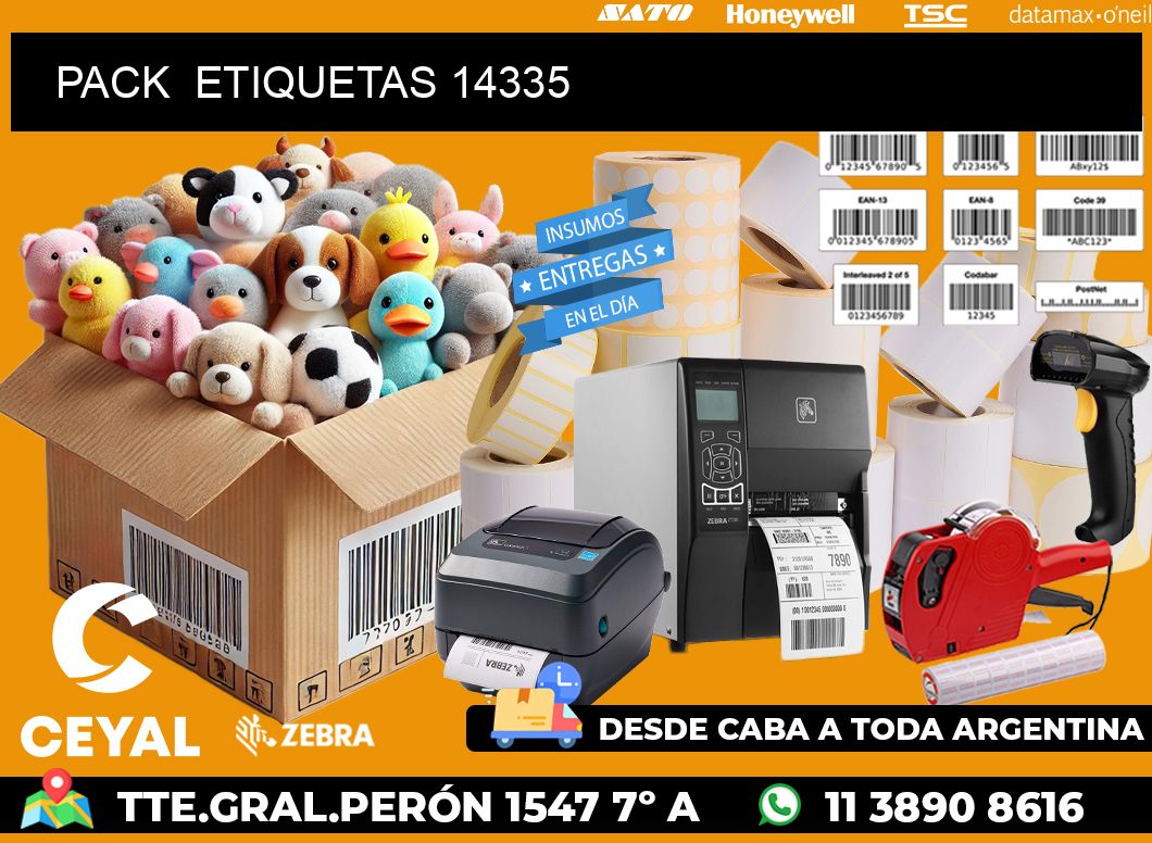 PACK  ETIQUETAS 14335