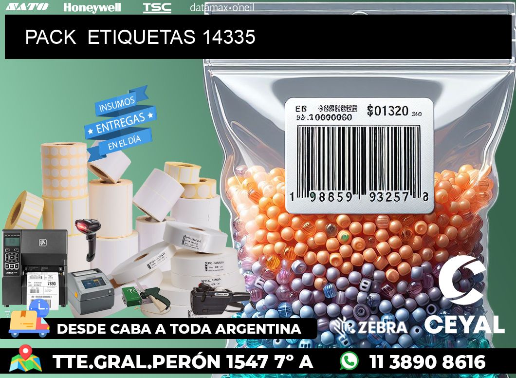 PACK  ETIQUETAS 14335