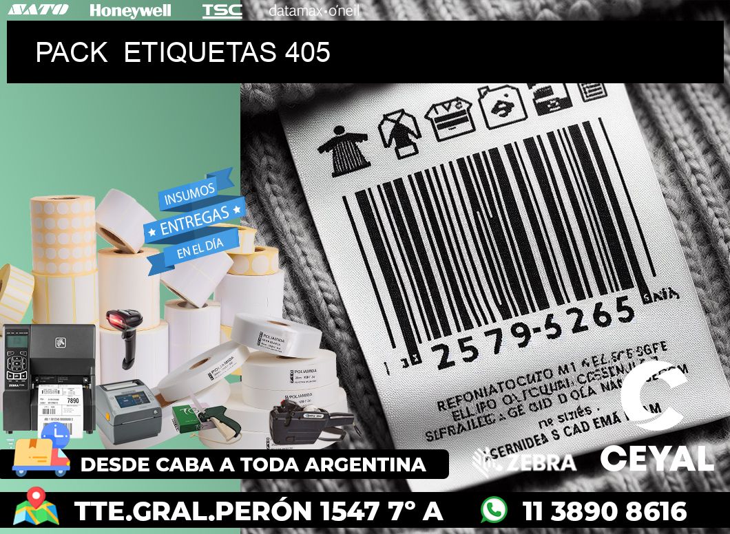 PACK  ETIQUETAS 405