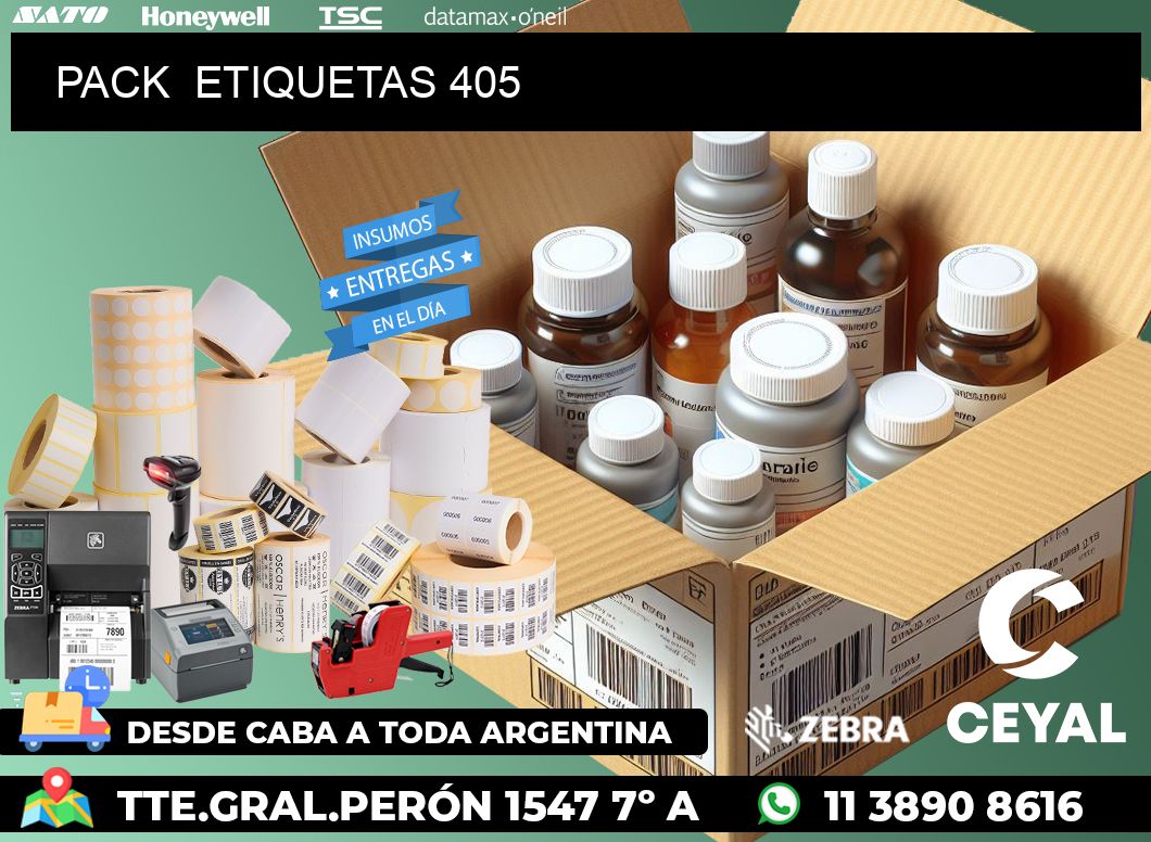 PACK  ETIQUETAS 405