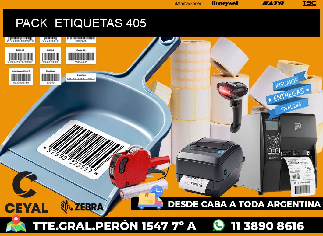 PACK  ETIQUETAS 405