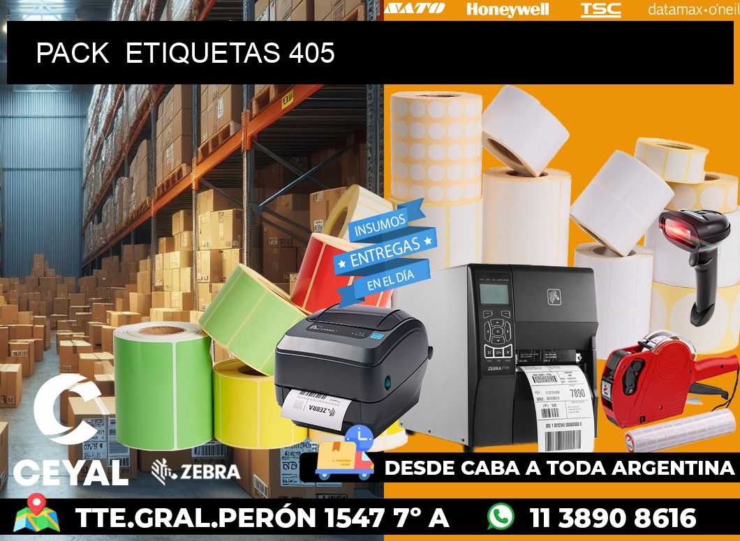 PACK  ETIQUETAS 405