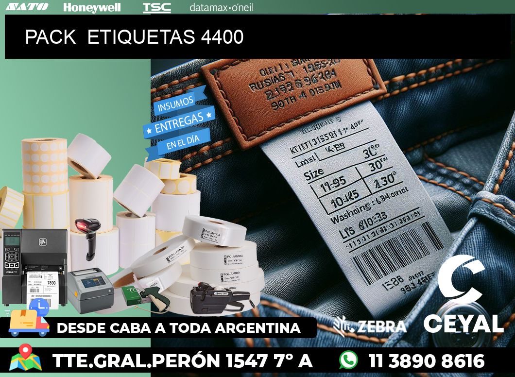 PACK  ETIQUETAS 4400