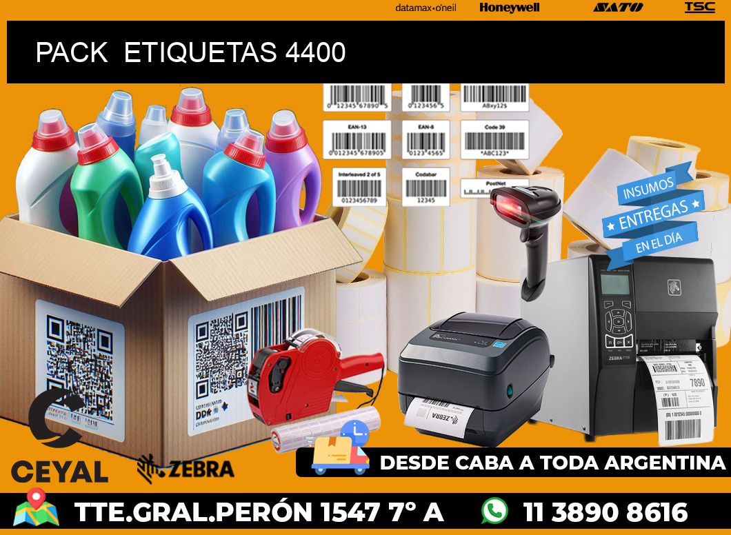 PACK  ETIQUETAS 4400