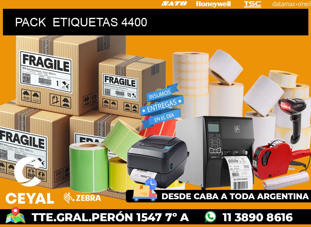 PACK  ETIQUETAS 4400