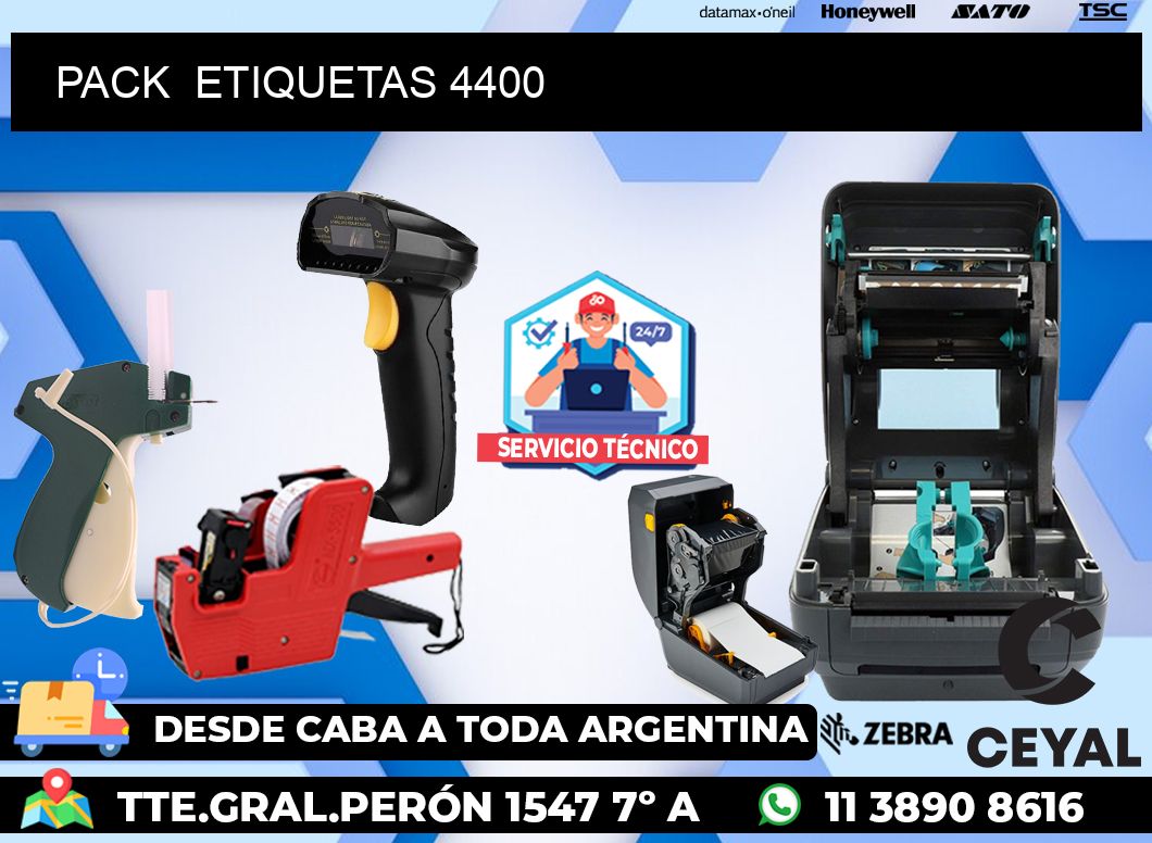 PACK  ETIQUETAS 4400