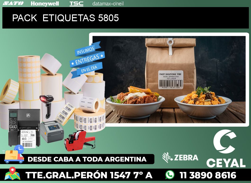PACK  ETIQUETAS 5805