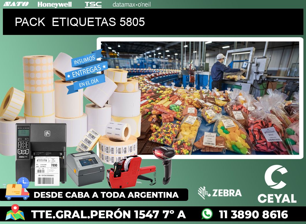 PACK  ETIQUETAS 5805