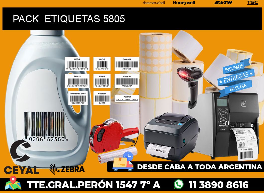PACK  ETIQUETAS 5805