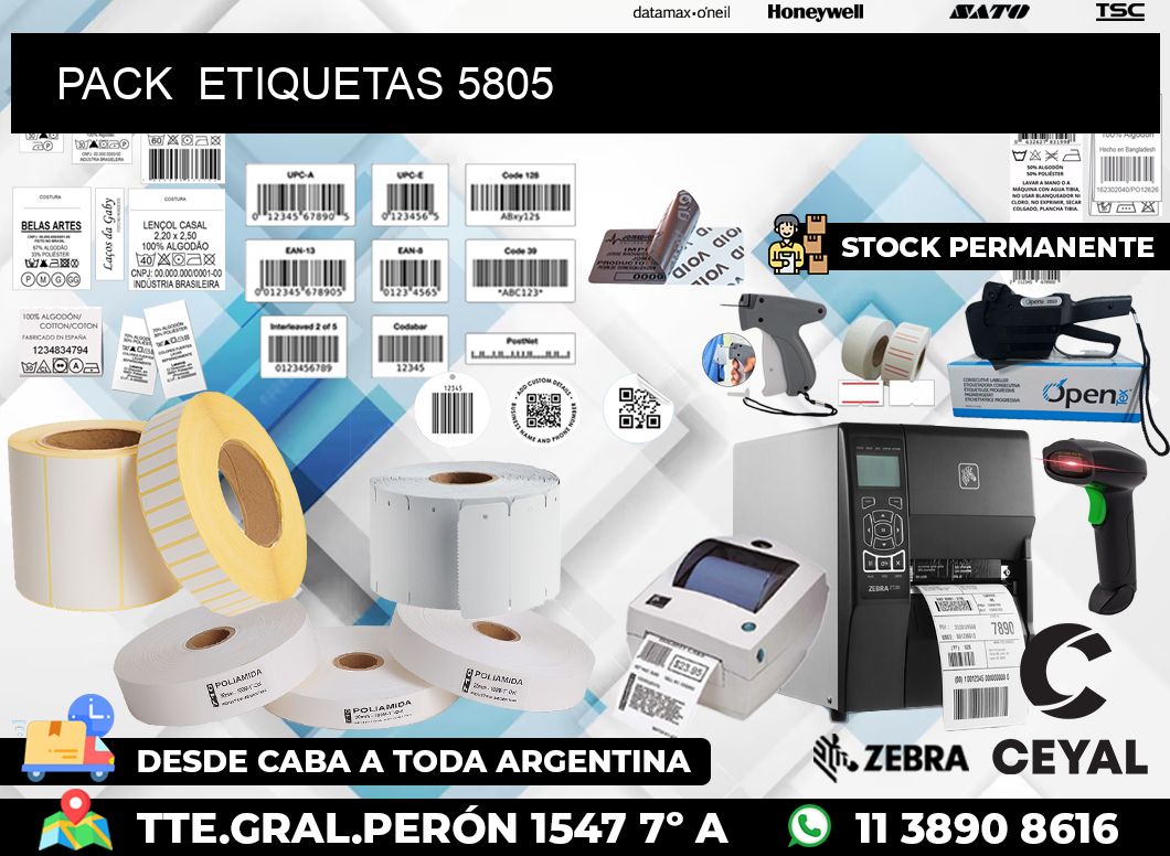 PACK  ETIQUETAS 5805