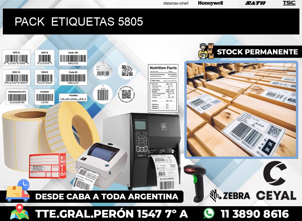 PACK  ETIQUETAS 5805
