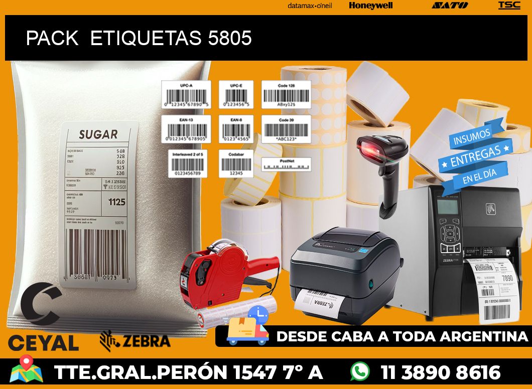 PACK  ETIQUETAS 5805